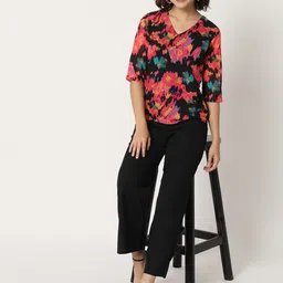CHARMGAL Abstract Printed Regular Top image 5