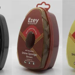 Ezey Shine Sponge (Black/Brown/Natural) Set of 3 Pcs Patent Leather, Leather, Synthetic Leather Shoe Cleaner-image-43