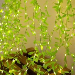 200 LEDs 3 m White, Yellow Flickering Leaf Rice Lights-16