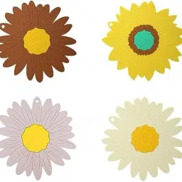Sunflower Shape Anti-Skid Heat Resistant Tableware Mat/Coaster 14 Cm, Random Trivet-27