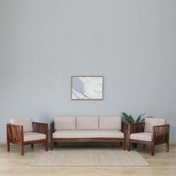 woodsworth from pepperfry Gistrup Sheesham Wood 3+1+1 Seater Sofa In Honey Oak Finish-picture-30
