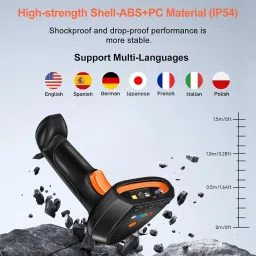 OnlyU Wireless 2D & 1D (Bluetooth+USB+2.4GHz) Barcode Scanner (Rechargeable) Connectivity Induction Scanning with Built-in Illumination Light 2D Camera Barcode Scanner image 5