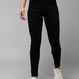 kashian Women Skinny High Rise Black Jeans-picture-12