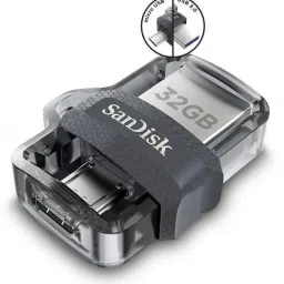 SanDisk SDDD3 32GB 32 GB OTG Drive Compatible with Laptop, Audio Player, Tablet, Desktop Computer, Mobile, Television, Netbook USB 3.0 Plastic Case image 2