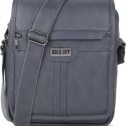 Grey Men Sling Bag MetroEdge Vegan Leather Sling Crossbody Bag with Padded Tablet Sleeve for Men-image-79