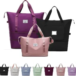 100 L Gym Duffel Bag - Multipurpose Foldable Travel Duffel Bag Lightweight Carry On Luggage Bag - Multicolor-image-34