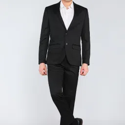 Men 2BTN NOTCH F.F.TROUSER SLIM FIT Solid Suit-image-55