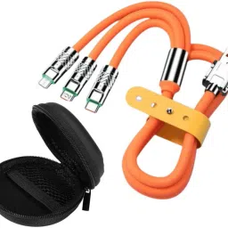 POZUB 120Watt 3 in 1 Charger Cable Portable Retractable Fast Data Charging Cable+Pouch Charging Pad-image-38