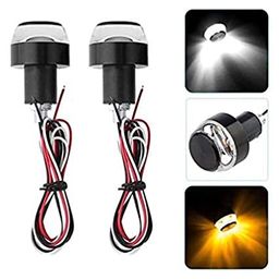 A4S AUTOMOTIVE & ACCESSORIES Universal Waterproof Dual Color Bike Handle Bar LED Turn Signal Indicators Combo with Blue Motion Sensor Tyre Led Light (Blue/white & Tyre Light) image 5