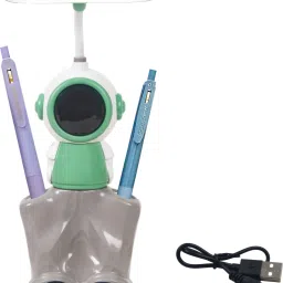 Astronaut Theme 3-in-1 LED Desk Lamp with Pencil Sharpener and Pen Stand for Kid Study Lamp-5