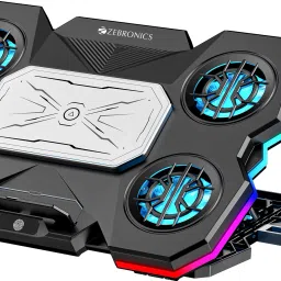 ZEBRONICS NTC2000, 10 RGB, Support upto 17 inch Laptop, 5 Fans, Detachable Mobile Holder 5 Fan Cooling Pad-picture-17