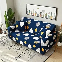 Polyester Floral 3 Seater Sofa Cover-image-15