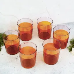 borotech Spectrum Glow Borosilicate Glass Tumblers - Pink Amber - Handcrafted Colored Drinkware Set of 6, 310ml-picture-17