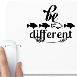 UDNAG White Mousepad 'be different' for Computer / PC / Laptop [230 x 200 x 5mm] Non Slip Base Mousepad-image-38
