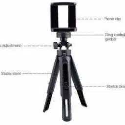 LKMO Extendable Mini Tripod + Universal Mobile Holder Lightweight Portable 5 Time Height Adjustable Upto 28 cm Perfect for Vlogging, Video Shooting,Photography etc Fit for All Mobile Phones, Action & DSLR Camera's Tripod Kit, Monopod Kit, Tripod Ball Head, Tripod Clamp, Tripod Bracket image 3