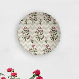 quirk india MulticolouredCrossborder Zig Zag Floral Pattern Decorative Ceramic Wall Plate-picture-45
