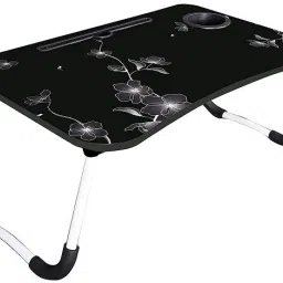 Multipurpose Foldable Table with Cup Holder, Study , Bed ,Table, Portable Metal Portable Laptop Table-4