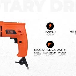 black+decker Variable Speed Reversible Rotary Drill BD65RD-IN Rotary Tool image 2