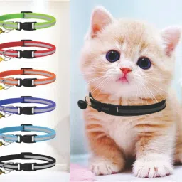 3 Pcs Reflective Cat Collar with Bell for Indoor & Outdoor Rabbit Dog & Cat Everyday Collar-10