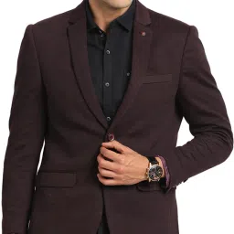 Men Self Design Single Breasted Casual Blazer-96