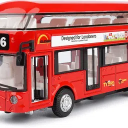 Double Decker London Bus with Metal Die-Cast Luxury with Light & Music Sound.-24