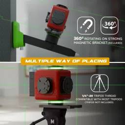 ibell IBL LL5-16, 16-Line Green Beam Self-Leveling Laser Level, 25m, ±1mm Accuracy, 8 Horizontal & 8 Vertical Lines,Class II,Pulse Mode,Tripod Compatible, 2 Batteries Magnetic Engineer's Precision Level image 3