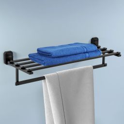 Stainless Steel 304 Grade Cute Towel Rack/Stand/Bathroom Accessories (24 Inch) Black Towel Holder-image-62