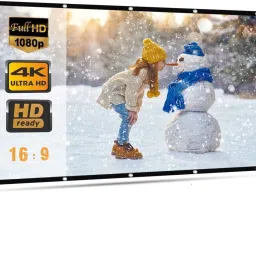 AtoZzone Wrinkle Free Projection Screen, 4K Projector Screen 84 inch, 6x4 Feet HD 3D TV Projector Screen Projector Screen (Width 182.88 cm x 121.92 cm Height)-19
