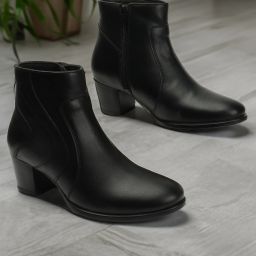 Women Black Solid Mid-Top Boots Boots For Women-image-24