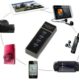 Sharp beak 4 Port USB HUB SuperSpeed 3.0 Portable ZmiZc Mini-Hub "Parking Strip" USB Adapter image 4