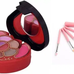 BR BELLE ROSA 5001 HEART SHAPE CUTE STYLE MAKEUP KIT WITH BRUSHES SET-image-2