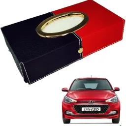 Chrom-Black-Red Tisue Box Leatherete-337 Vehicle Tissue Dispenser-image-98
