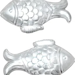 pure silver fish/chandi ki machli/fish for Astrological and lal kitab remedy Decorative Showpiece-0.2 cm-image-92