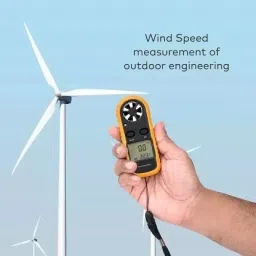 real instruments Anemometer Wind Speed Meter With LCD Backlight Portable Digital Anemometer image 3