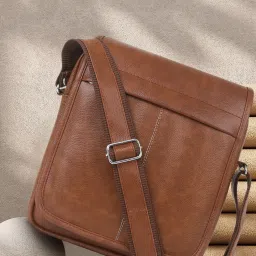 Tan Men Sling Bag - Medium Prime-image-117