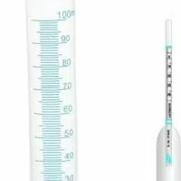 Lactometer with 100 ml Measuring cylinder For Testing Milk Purity at Home Hydrometer Milk Testing meter Thermometer 1 Unit Lactometer with 100 ml Measuring cylinder For Testing Milk Purity at Home Hydrometer Milk Testing meter Thermometer 1 Unit Thermometer (Clear) Hydrometer-20