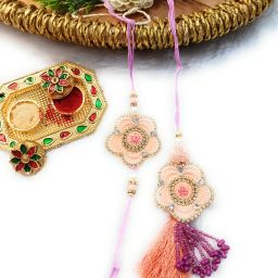 Bhaiya Bhabhi K4000078 Assorted, Yarn, Pearl Chawal Roli Pack, Lumba, Rakhi Set-image-71