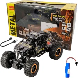 Remote Control Metal Car for Kids with Mist Smoke Monster Truck rock crawler_FJ4-24