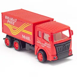 Pullback Bharat Post Truck toy for kids, birthday gift and show piece.-image-48
