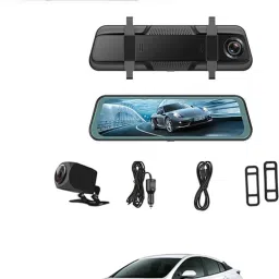 Digital 9.66inch Mirror DVR Full Touch Screen With TFT/Night Vision For Car-207 Black LED-image-82