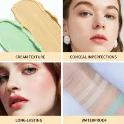 glamway cosmetics Pro Concealer Palette Waterproof With Full Coverage 6-IN-1 Warms Shades 02 Concealer image 5