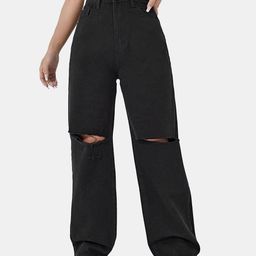 kotty Women Regular High Rise Black Jeans-picture-19