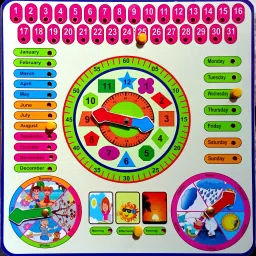 Wooden Calendar Clock Puzzle-12