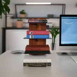 Bookcase for Home Office Library Space Saving Bookrack Book Organizer Engineered Wood Open Book Shelf-image-46