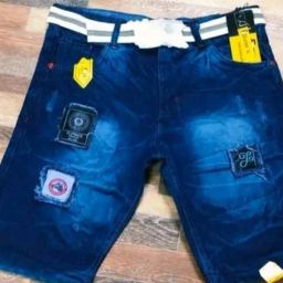 Solid Men Denim Blue Denim Shorts-image-77