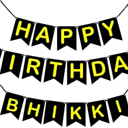 giftuation Happy Birthday BHIKKI / Printed Birthday Banner for Boys & Girls Banner-picture-22