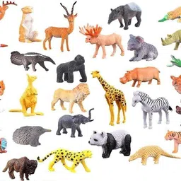 khyali 12 PC Mini Jungle Safari Realistic Wild Animal Toy Figure Playing Set for Kids01-picture-25