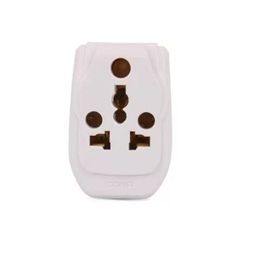 prime deal 3 Pin 6A to 16A SMYLE Hugo 3 Way Power Plug Adapter (White) (2) image 1