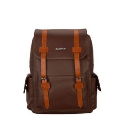 COSMUS Unisex Brown & Tan PU Leather Laptop Bag-67