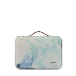 PROBUS Unisex Grey & Blue Printed Laptop Sleeve-1